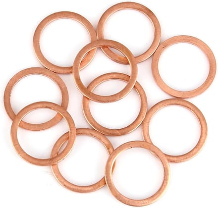 Ronte - Koperen sluitring 14 x 18 x 1,5 mm voor auto's - set van 10 - Afdichtingsring - Afstandhouder