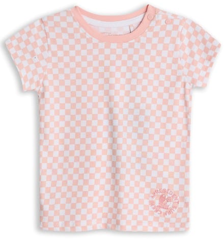 4PRESIDENT T-shirt meisjes - Small check AOP - Maat 86 - Meiden shirt