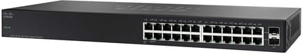 Gigabit Netwerk Switch met 24 Poorten en 2 SFP Uplink Slots