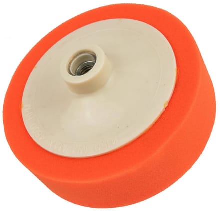 GEKO Universele polijstschijf - 150mm - M14 draad - oranje - 45mm dikte