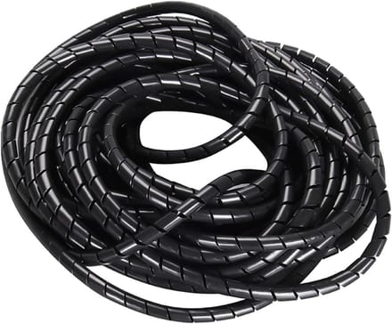 Spiraal Kabel Wrap - Draad Organizer - Kabelbeheer Thuis - Flexibel Ontwerp - 12 Meter Lengte - Zwart