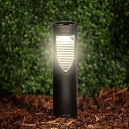 Grundig grondspies LED lamp - Op zonne-energie - Warm wit - zwart