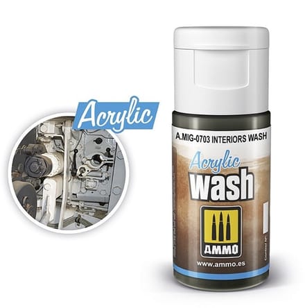AMMO by Mig Jimenez Modelbouwdecoratie - MIG 0703 Acrylic Wash Interiors - 15ml Effecten potje