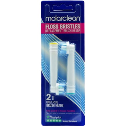 Molarclean Floss Bristles Vervangende Tandenborstelkoppen - 2 stuks