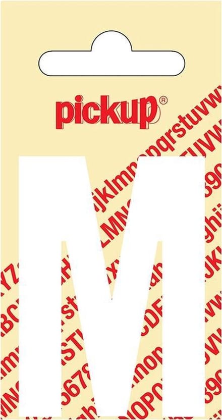 Pickup plakletter Nobel 60 mm wit M - 31012060M