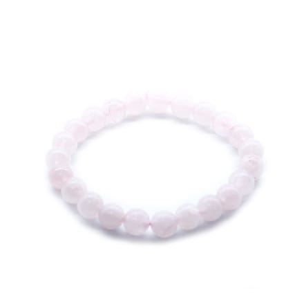 Rozenkwarts Edelsteen Armband – Elastische Kralenarmband – Natuursteen – Dames & Heren