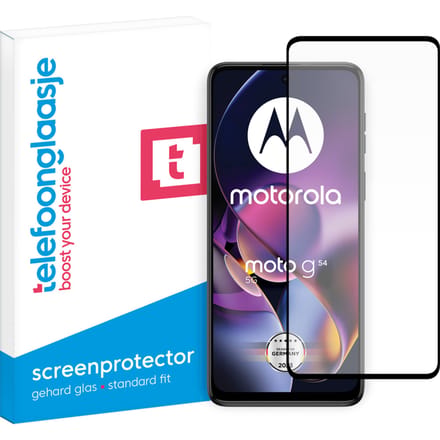 Motorola Moto G54 screenprotector gehard glas Edge to Edge