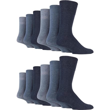 12 Paar Heren Zachte Grip Lose Top Sokken | Extra Brede Niet-Elastische Sokken