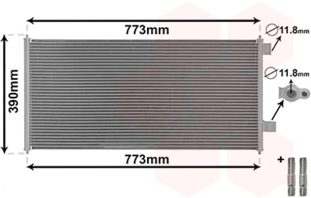 Van Wezel - LUCHTCONDENSATOR VOOR FORD TRANSIT CONNECT 2003-2006 2T1H19710AB