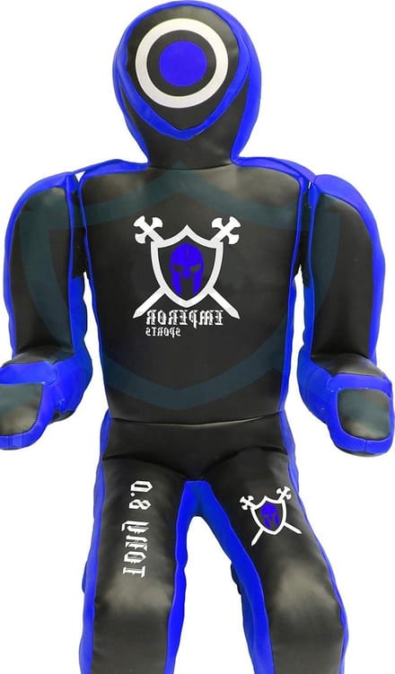 Grappling Dummy - Trainingspop - Vechtsport Training - Met handen voeten - Tot 77 lb - Blauw Zwart