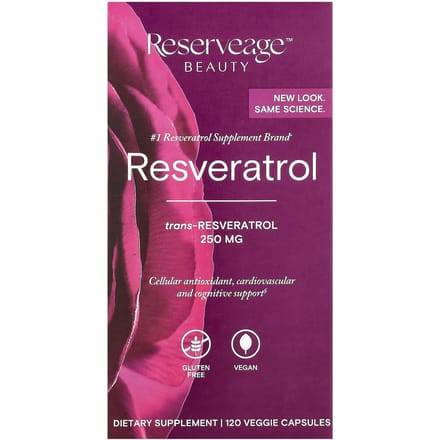 Resveratrol, 250 mg, 120 vegetarische capsules
