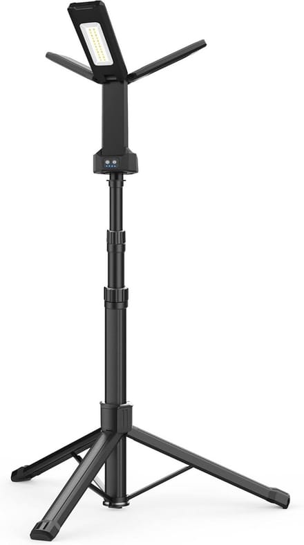 Draagbare draadloze led-werklamp met afneembaar statief - 67 inch hoog, dimbaar en multifunctioneel