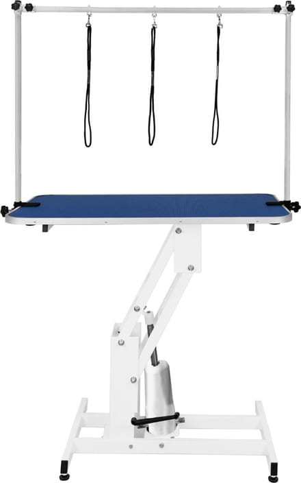 Wit hydraulisch trimtafel - blauw - 106x61 cm - max. 180 kg capaciteit