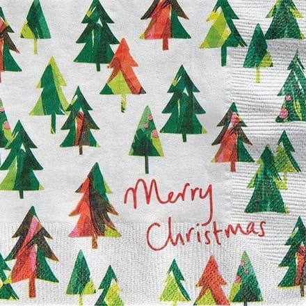 Kerstservetten met kerstbomen servetten - Talking Tables