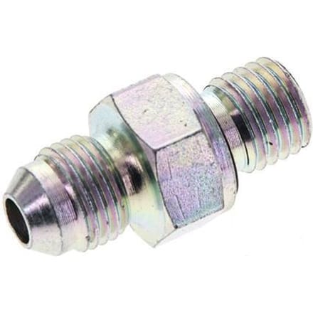 JIC  Dubbele Nippel M12 X 1.5 X UNF 1/2''-20 Staal NBR 275bar