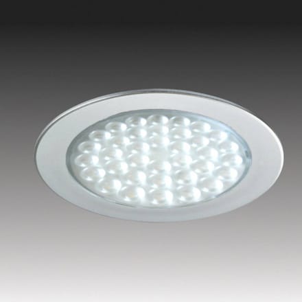 Hera R 68-LED inbouwlamp in roestvrijstalen look