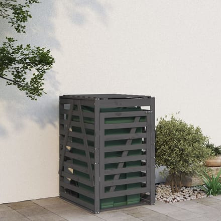 vidaXL - Containerberging - 84x90x128,5 - cm - massief - grenenhout - grijs