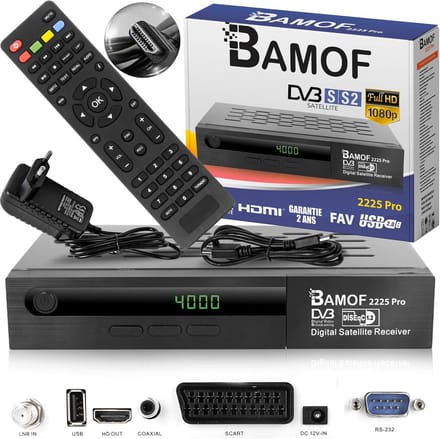Digitale Satellietontvanger Full HD 1080p met HDMI en USB Aansluitingen