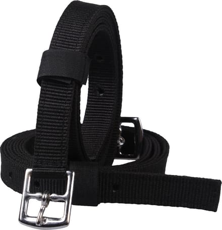 QHP - Beugelriem Nylon - Zwart - 100 cm