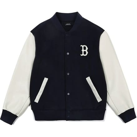 Maillot de Baseball MLB Boston Red Sox Broderie Lettre Assemblage Unisexe Bleu Marine 31JP06061-43N M white