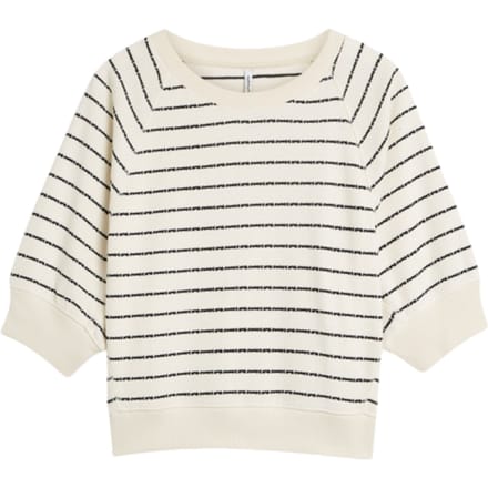 Summum Jersey Striped Sweat  Ecru 3s5252-30772
