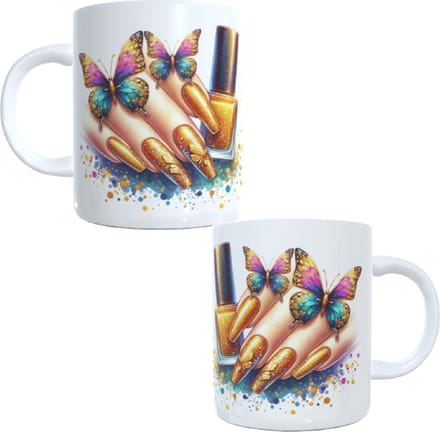 Koffie beker - thee mok - nagelstyliste - gold - salon