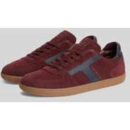Sneakers van echt leer met logo-opschrift