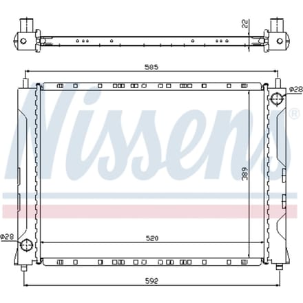 Radiator, motorkoeling NISSENS 642161