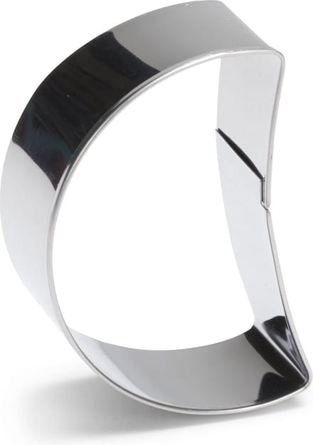 uitsteekvorm Maan 6 cm RVS zilver