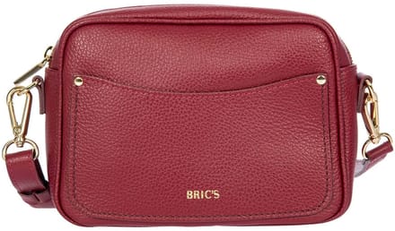 BRIC'S Leren schoudertas Gondola Magnolia Bag Rubino wijnrood