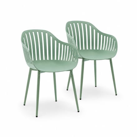 DS4U® - Harry tuinstoel - Set van 2 - Groen - Kunststof - Kuipstoel