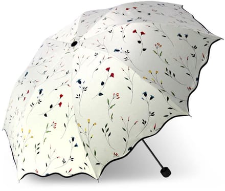 Paraplu UV bescherming - Paraplu's -210T Parasolen Waterdicht -8 Ribben-wit