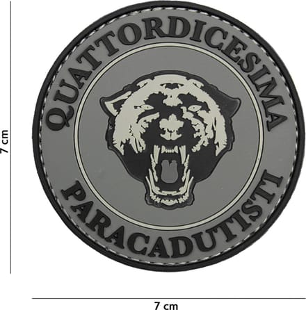 Embleem 3D PVC Paracadutisti grijs