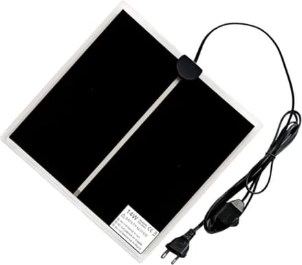 Warmtemat 28x28cm - 14watt - met dimmer en Aan/Uit schakelaar