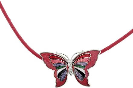 Behave - Vlinder ketting dames - Emaille rood - Y2K sieraden trend