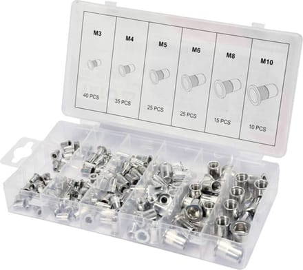 YATO 150-delige Klinknagelmoerenset aluminium M3-M10