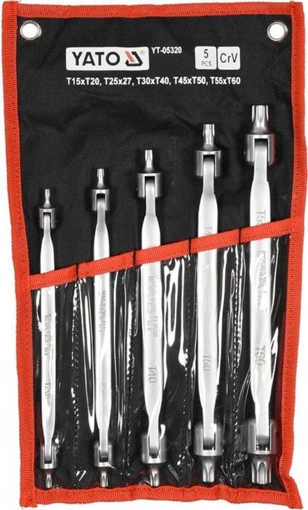 Yato Torx Schroefsleutel Set met Scharnier 5 Stuks T15-T60