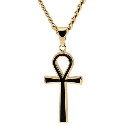 Goudkleurige Ketting met Ankh-hanger