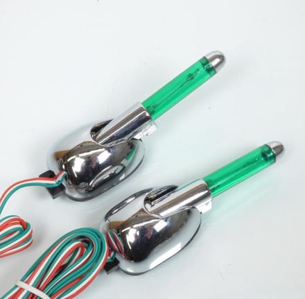 Paire de feu décoratif Teknix qui clignote vert pour tuning scooter Neuf