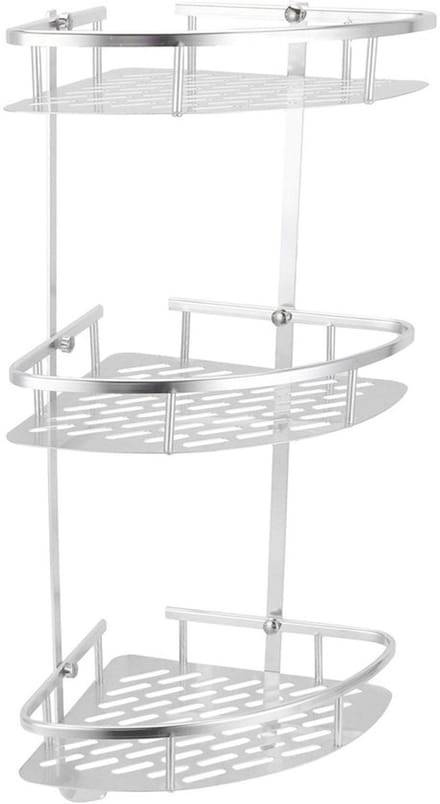 Allecto - Aluminium Douche Rek - 3 Laags - Ideaal voor Shampoo en