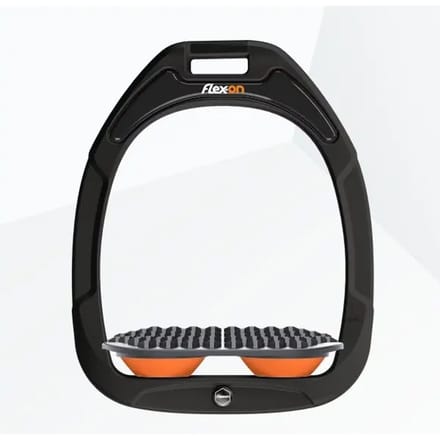 Endurance stijgbeugels Zwart/Grijs/Oranje Flex-On Green Composite