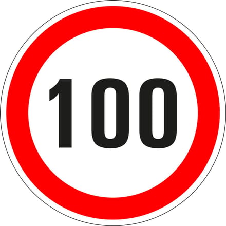 100 bord - kunststof 100 mm