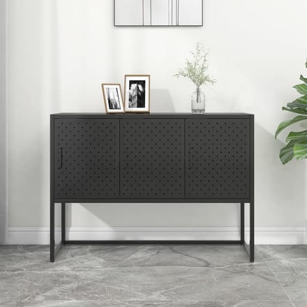 vidaXL - Dressoir - 105x35x75 - cm - staal - zwart
