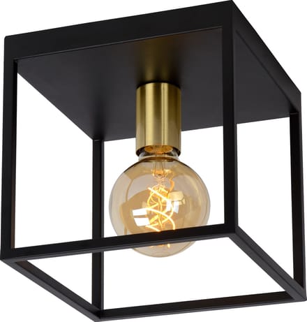 Lucide RUBEN - Plafonnière (Plafondlamp) - 1xE27 - Zwart