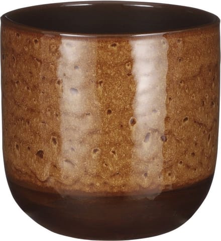 Mica Decorations Nora Bloempot - 25x25x24 cm - Terracotta - Geel