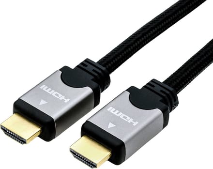 ROLINE HDMI HighSpeed kabel met Ethernet, M/M, zwart / zilver, 7,5 m
