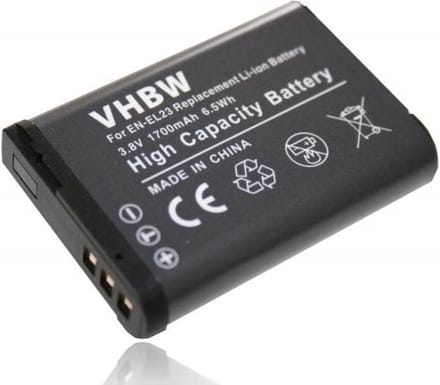 Camera accu compatibel met Nikon EN-EL23 / 1700 mAh