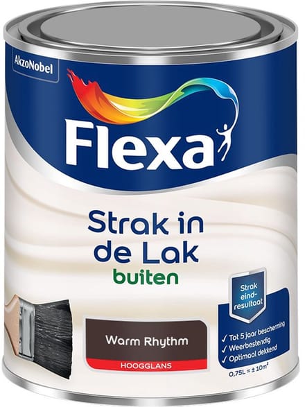 Flexa - Strak In De Lak Buitenlak Hoogglans - Warm Rhythm - Mengverf - 750 Ml
