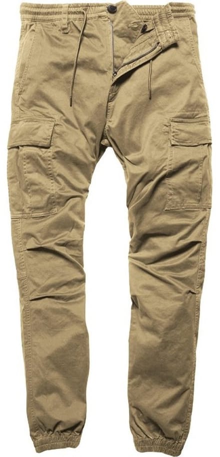 Vintage Industries Chino-broek Vince Cargo Jogger donkerkhaki