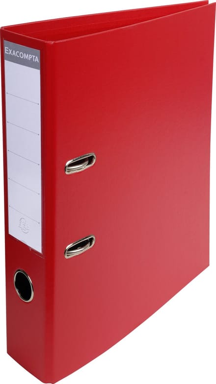 Exacompta 10x Prem'Touch® PVC Ordner met hefboom - rug 70 mm - A4 - Rood - 53745E